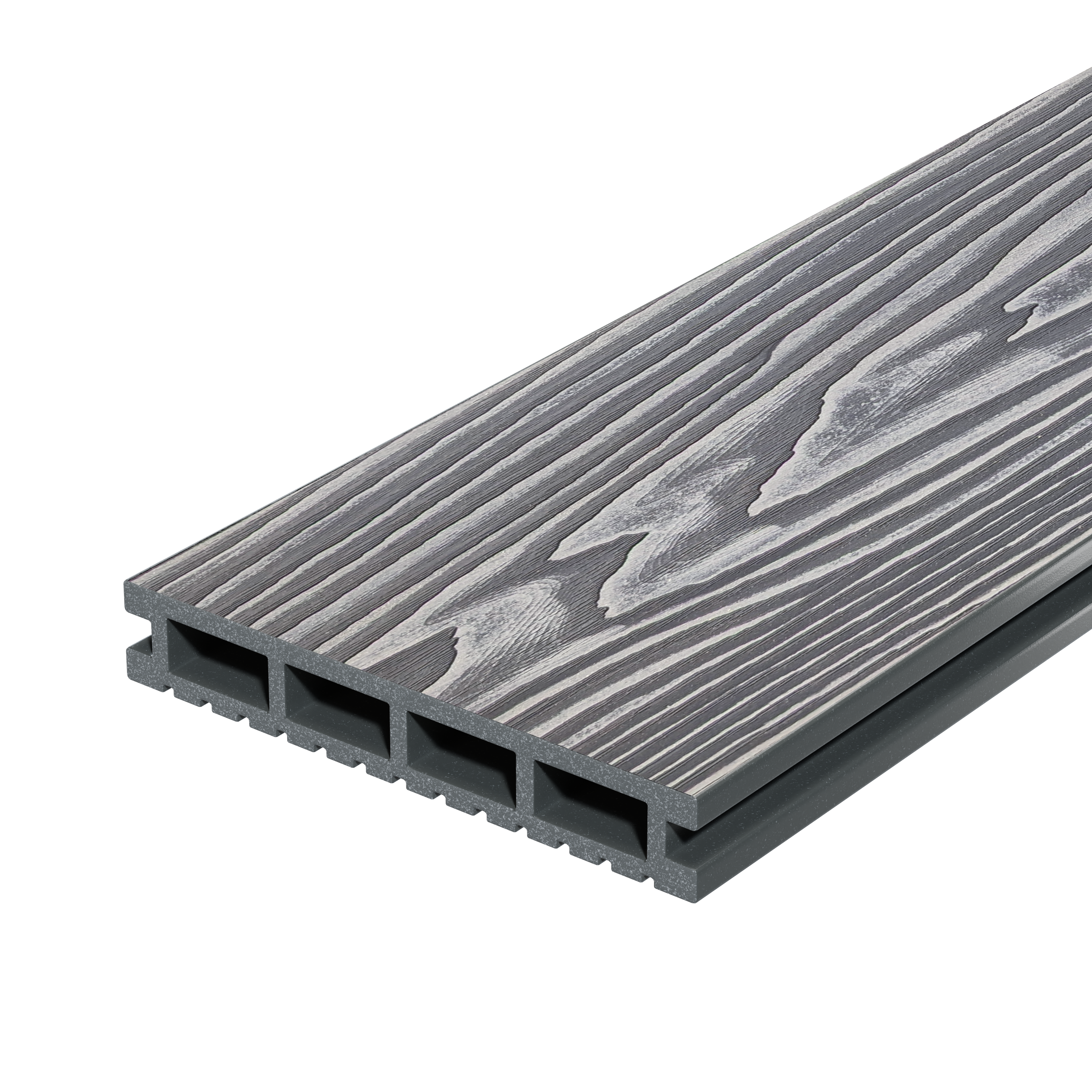 Террасная доска ДПК Decking Urban (D) 3 м Дымчатый дуб | Серый