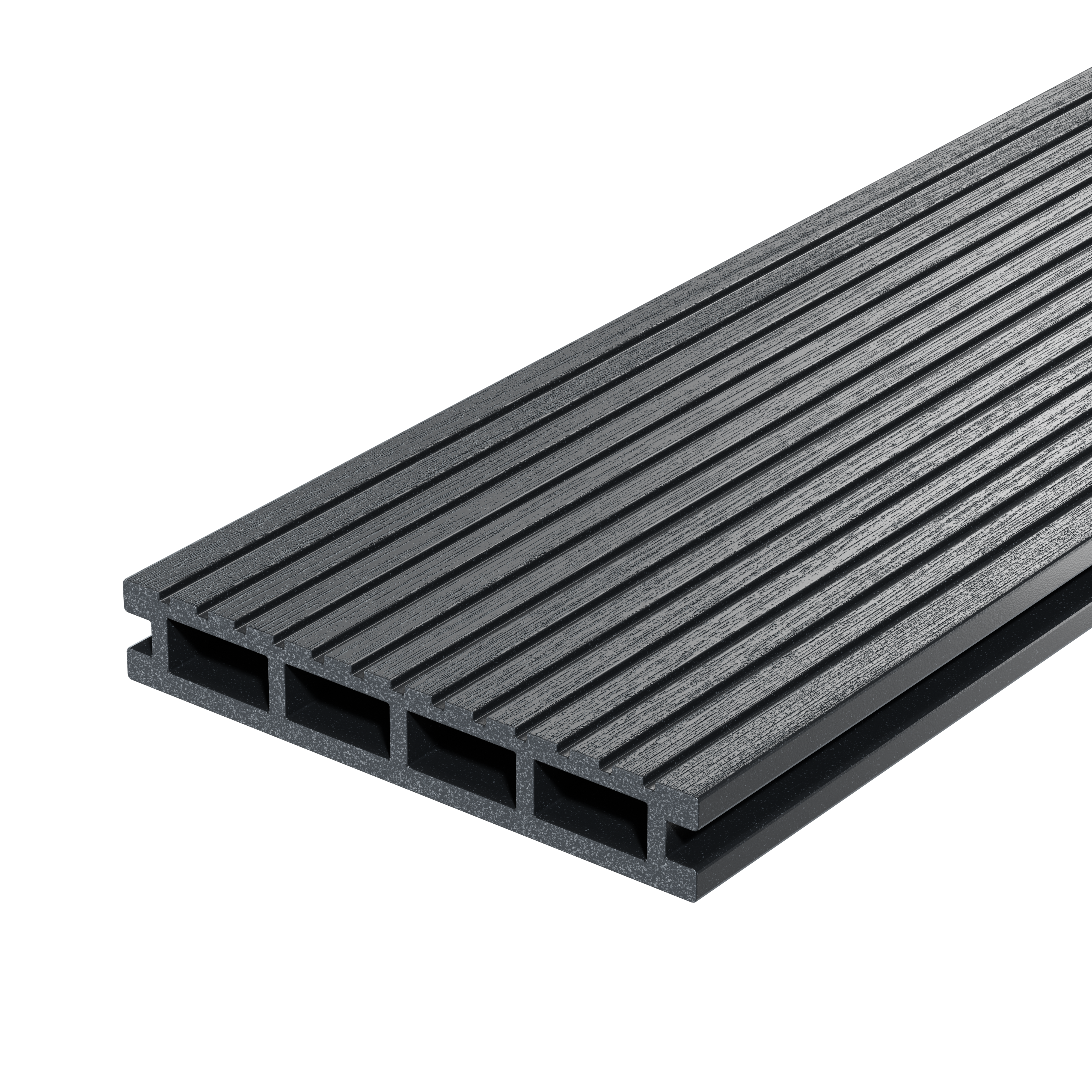 Террасная доска ДПК Decking Urban (В) 3 м Жжёный кедр | Графит