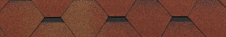 Коньково-карнизная черепица RoofShield Коричнево-красный