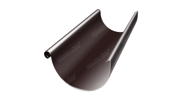 Желоб полукруглый, 125 мм, 3 м металлическая водостока GrandLine 125/90 mm RAL 8017 Коричневый