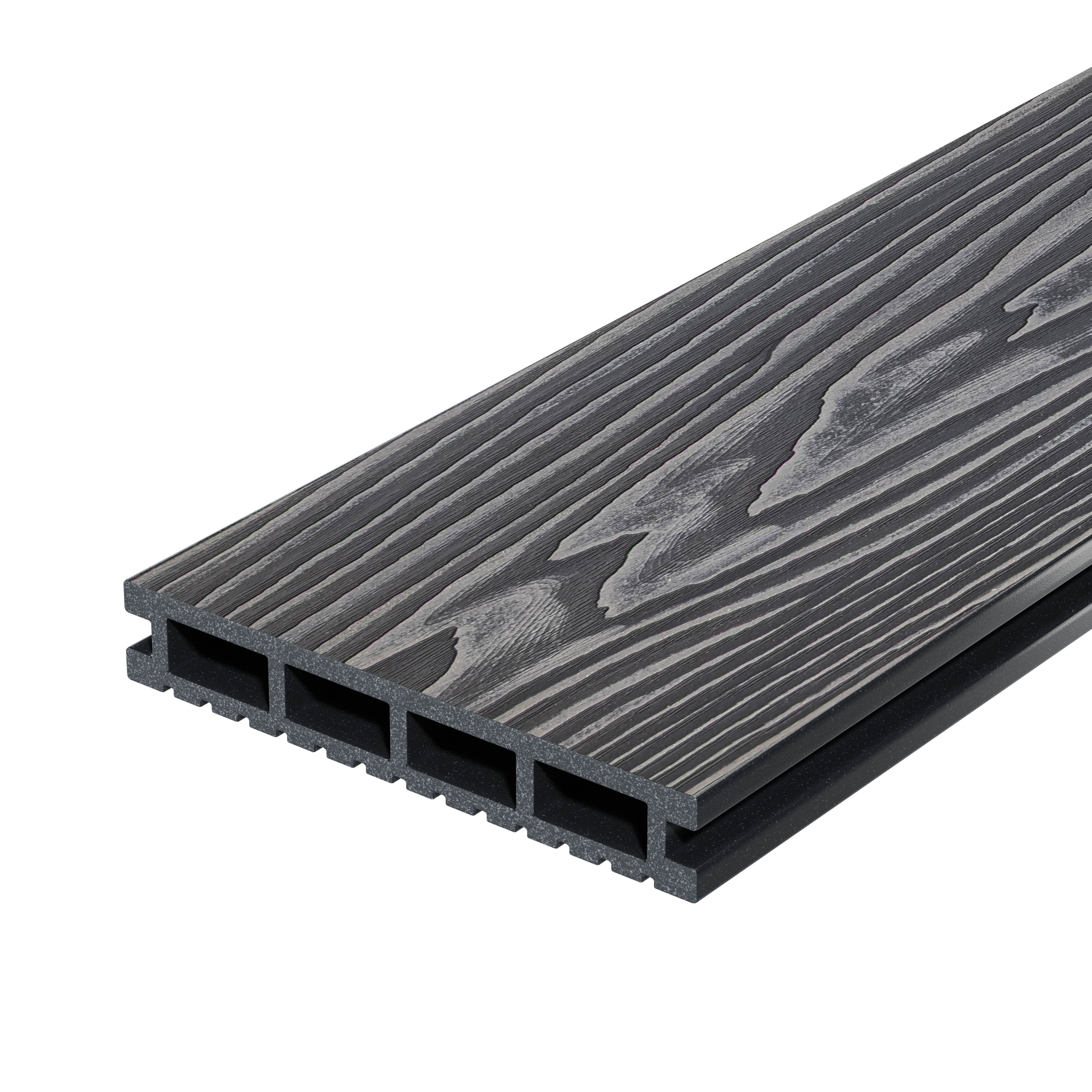 Террасная доска ДПК Decking Urban (D) 3 м Жжёный кедр | Графит