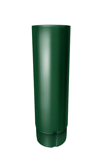 Труба круглая, 90 мм, 3 м металл водостока Grand Line 125/90 mm RAL 6005 Зелёный мох