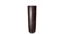 Труба круглая соединительная, 90 мм, 1 м металлическая GrandLine 125/90 mm RAL 8017 Коричневый в Обнинске