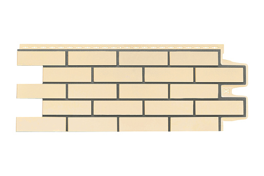Фасадные панели Grand Line Клинкерный кирпич Дизайн Бежевый со швом RAL 7006 968 мм x 390 мм