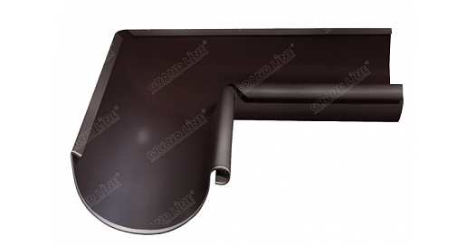 Угол желоба внутренний, 90 гр,125 мм металлическая водостока GrandLine 125/90 mm RAL 8017 Коричневый