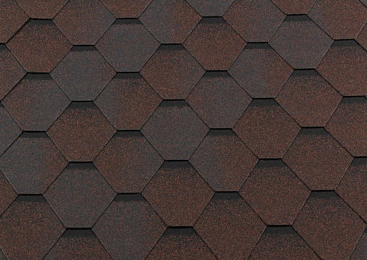 Гибкая черепица RoofShield Классик Стандарт Медный 1000 мм x 317 мм