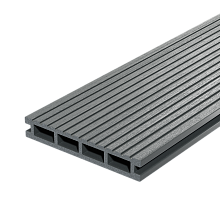 Террасная доска ДПК Decking Urban (В) 3 м Дымчатый дуб | Серый 3000 мм x 150 мм