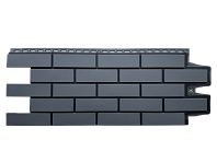 Фасадные панели Grand Line Клинкерный кирпич Дизайн Графит со швом RAL 9005