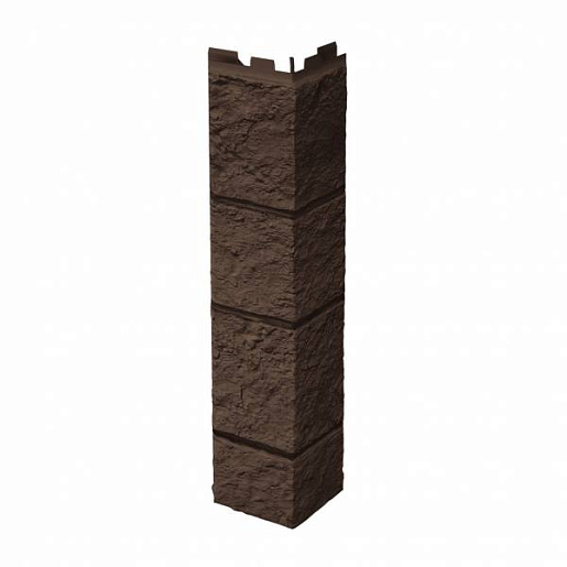 Угол наружный Vilo Sandstone (Песчаник) Dark Brown | Тёмно-коричневый 420 мм x 92х92 мм