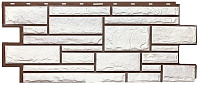 Фасадные панели T-SIDING Дикий камень Белый 1013
