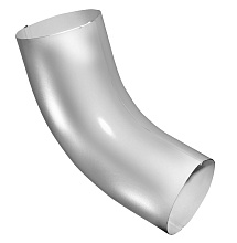 Колено 60 град трубы 90 мм металлическая GrandLine 125/90 mm RAL 9003 Белый в Обнинске