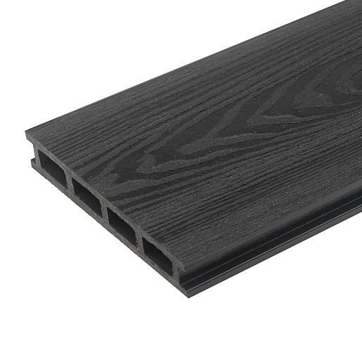 Террасная доска ДПК Vivodeck 3D-тиснение дерево 3 м Антрацит 3000 мм x 141 мм