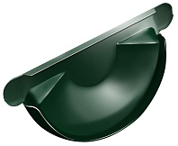 Заглушка желоба универсальная 125 мм металл водостока Grand Line 125/90 mm RAL 6005 Зелёный мох