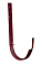 Крюк желоба длинный 125 мм металл водостока Grand Line 125/90 mm RAL 3005 Красное вино , фото 