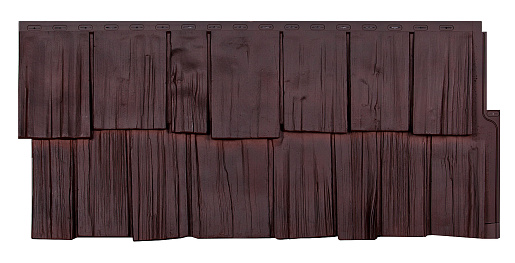 Фасадные панели T-SIDING Щепа Памир 8016-9005 1090 мм x 455 мм