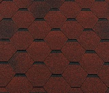 Мягкая кровля RoofShield Фемели Эко Лайт Стандарт Красный с оттенением в Обнинске 1000 мм x 317 мм