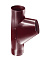 Тройник трубы 90 мм металл водостока Grand Line 125/90 mm RAL 3005 Красное вино , фото 