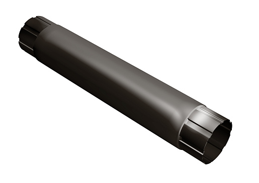 Труба круглая, 1 м металл водостока Grand Line 125/90 mm RR 32 Тёмно-коричневый