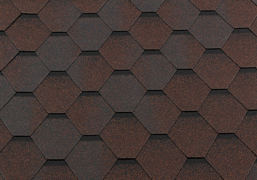 Гибкая черепица RoofShield Премиум Стандарт Медный 1000 мм x 317 мм