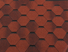 Гибкая черепица RoofShield Классик Стандарт Кирпично-красный Антик в Обнинске 1000 мм x 317 мм