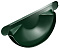 Заглушка желоба универсальная 125 мм металл водостока Grand Line 125/90 mm RAL 6005 Зелёный мох , фото 