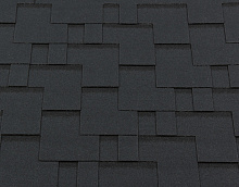 Гибкая черепица RoofShield Премиум Модерн Бархатно-черный в Обнинске 1000 мм x 317 мм
