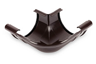 Внешний угол ПВХ водостока Galeco PVC 124/80 Тёмно-коричневый