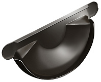Заглушка желоба универсальная 125 мм металл водостока Grand Line 125/90 mm RR 32 Тёмно-коричневый