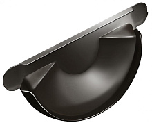 Заглушка желоба универсальная 125 мм металл Grand Line 125/90 mm RR 32 Тёмно-коричневый в Обнинске