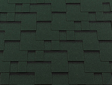 Гибкая черепица RoofShield Классик Модерн Зеленый с оттенением в Обнинске 1000 мм x 317 мм