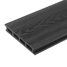 Террасная доска ДПК Vivodeck 3D-тиснение дерево 6 м Антрацит 6000 мм x 141 мм