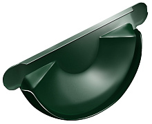 Заглушка желоба универсальная 125 мм металл Grand Line 125/90 mm RAL 6005 Зелёный мох в Обнинске
