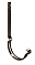 Крюк желоба длинный полоса 125 мм металл водостока Grand Line 125/90 mm RR 32 Тёмно-коричневый , фото 