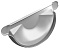 Заглушка желоба универсальная 125 мм металлическая водостока GrandLine 125/90 mm RAL 9003 Белый , фото 
