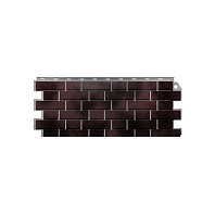 Фасадные панели FineBer Кирпич клинкерный 3D Коричневый-чёрный