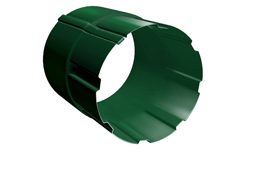 Соединитель трубы 90 мм металл водостока Grand Line 125/90 mm RAL 6005 Зелёный мох