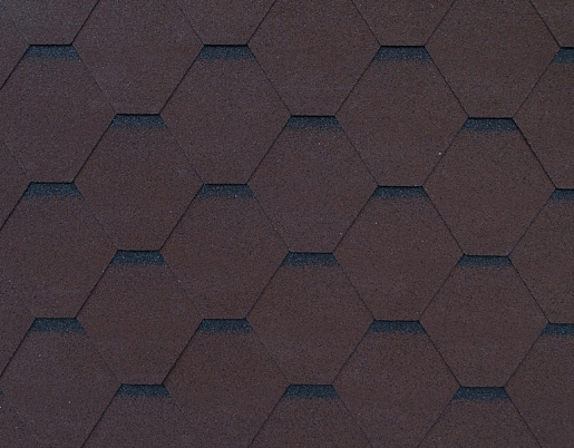 Битумная черепица RoofShield Фемели Лайт Стандарт Коричневый с оттенением 1000 мм x 317 мм