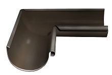 Угол желоба 125 мм внутренний 90 град металл Grand Line 125/90 mm RR 32 Тёмно-коричневый в Обнинске
