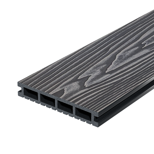 Террасная доска ДПК Decking Urban (D) 3 м Жжёный кедр | Графит 3000 мм x 150 мм