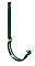 Крюк желоба длинный полоса металл водостока Grand Line 125/90 mm RAL 6005 Зелёный мох , фото 