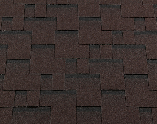 Гибкая черепица RoofShield Премиум Модерн Каштан 1000 мм x 317 мм