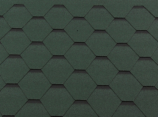 Гибкая черепица RoofShield Классик Стандарт Зеленый с оттенением 1000 мм x 317 мм