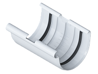Соединитель желоба водосточный Galeco PVC 124/80 Белый