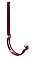 Крюк желоба длинный полоса 125 мм металл водостока Grand Line 125/90 mm RAL 3005 Красное вино , фото 