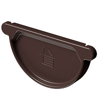 Заглушка желоба водостока Docke Stal Premium Шоколад RAL 8019