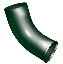 Колено сливное трубы 90 мм металл водостока Grand Line 125/90 mm RAL 6005 Зелёный мох