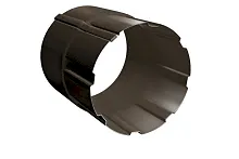 Соединитель трубы 90 мм металл водостока Grand Line 125/90 mm RR 32 Тёмно-коричневый