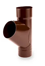 Тройник водосточный Galeco STAL 152/90 Тёмно-коричневый в Обнинске