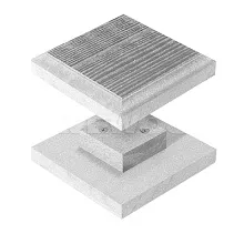 Ограждение из ДПК SaveWood Arbor Пепельный Крышка столба 130х130 мм