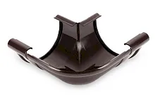 Внешний угол ПВХ водостока Galeco PVC 124/80 Тёмно-коричневый в Обнинске